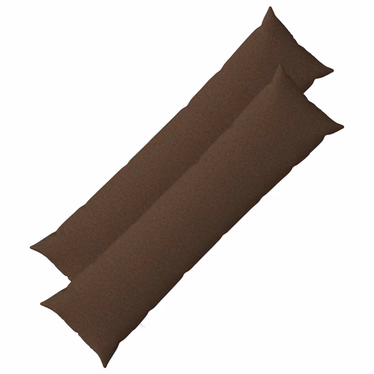 Set di 2 federe vidaXL HEERLEN marroni in tessuto lavabile, L 145 cm x L 40 cm