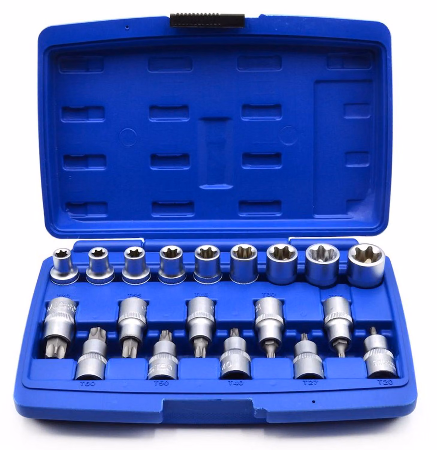 Set-kit bussole e inserti Torx 1/2" , 19 pezzi Geko