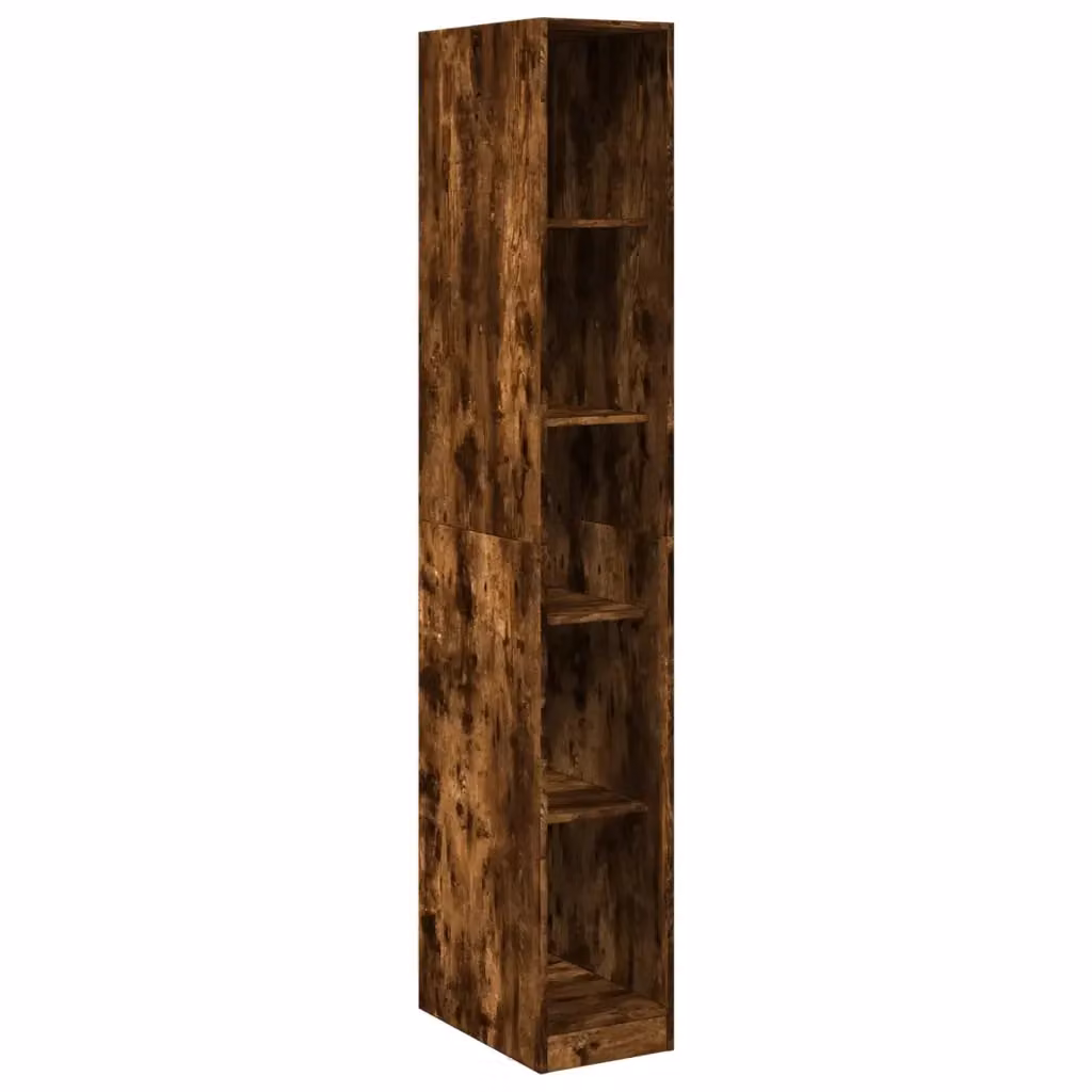 Armadio vidaXL in legno Rovere Fumo con ante a battente e ripiani interni, L/P/H: 30 x 50 x 200 cm – 2