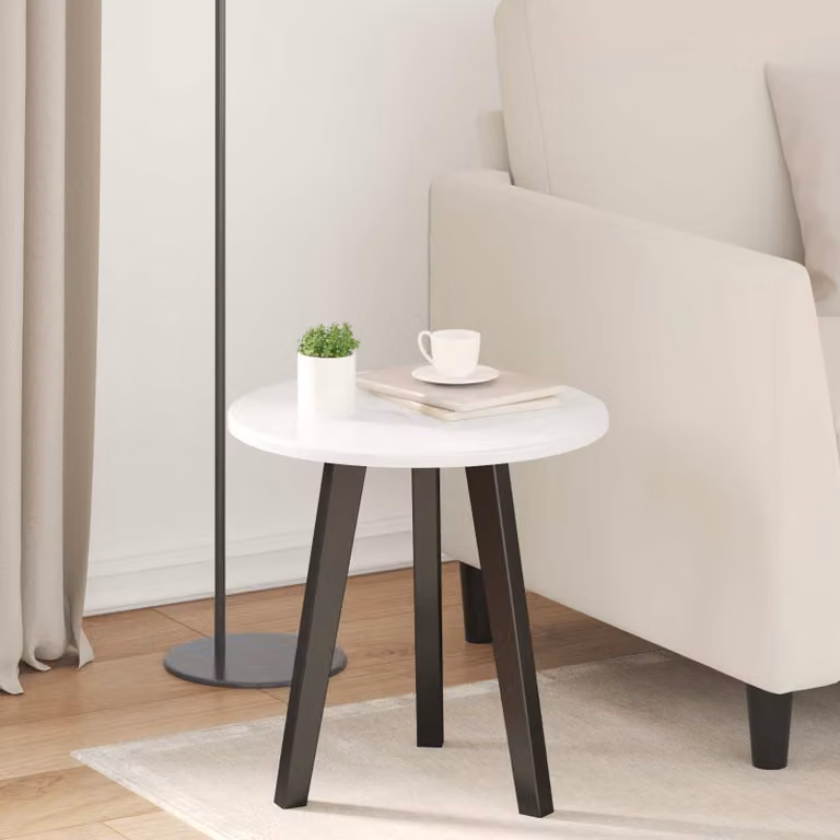Piano del tavolo rotondo vidaXL in legno ingegnerizzato bianco, Ø 40 cm, H 1,5 cm