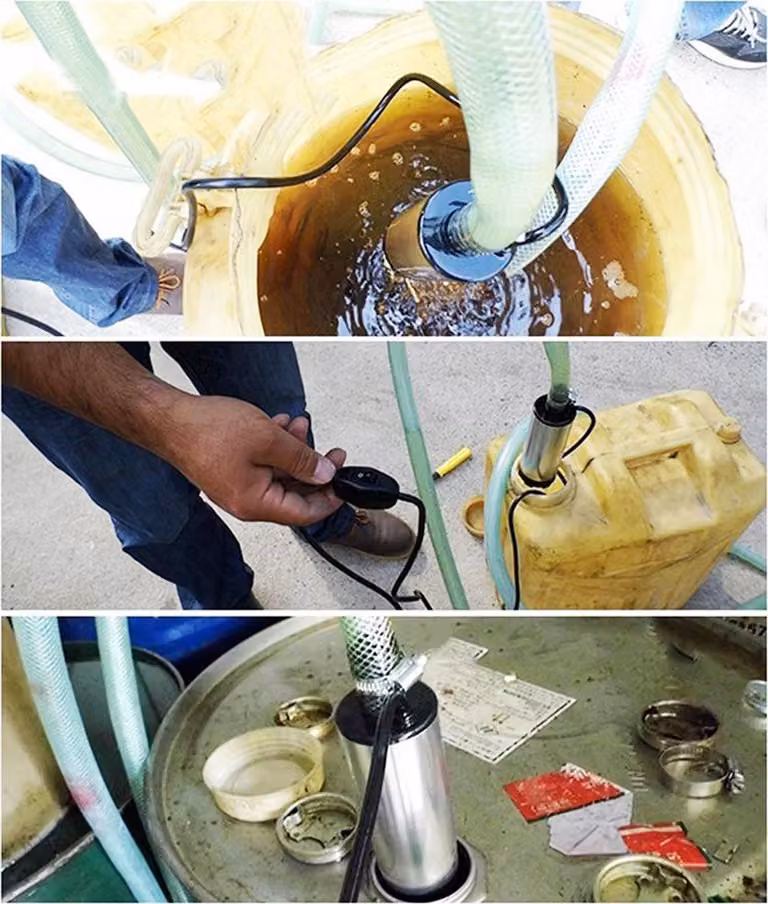 Pompa elettrica sommersa da 12 V 24 V CC per il pompaggio di gasolio, olio, acqua, carburante