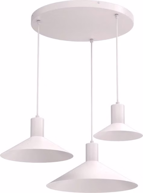 Lampada sospesa moderna Luminex Nox in metallo con 3xGU10, beige e acciaio