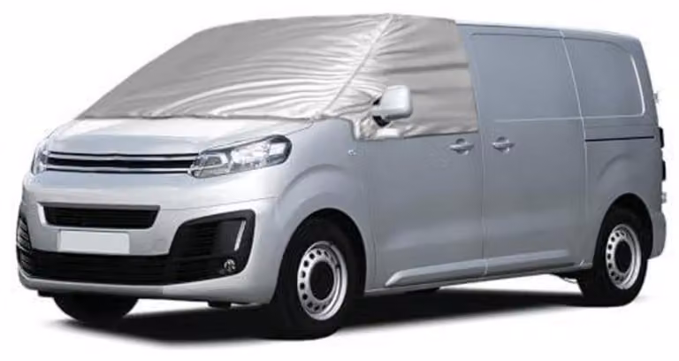 Copertura parabrezza in tessuto Oxford 600D, colore argento, per Citroen Jumpy dal 2016 al 2023 e Opel Vivaro dal 2019 al 2023
