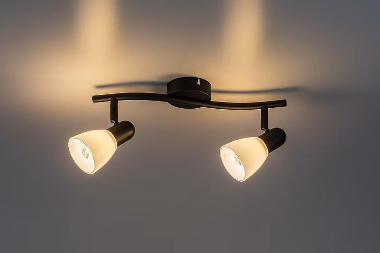 Faretto SOMA 2XE14 colore bianco e nero