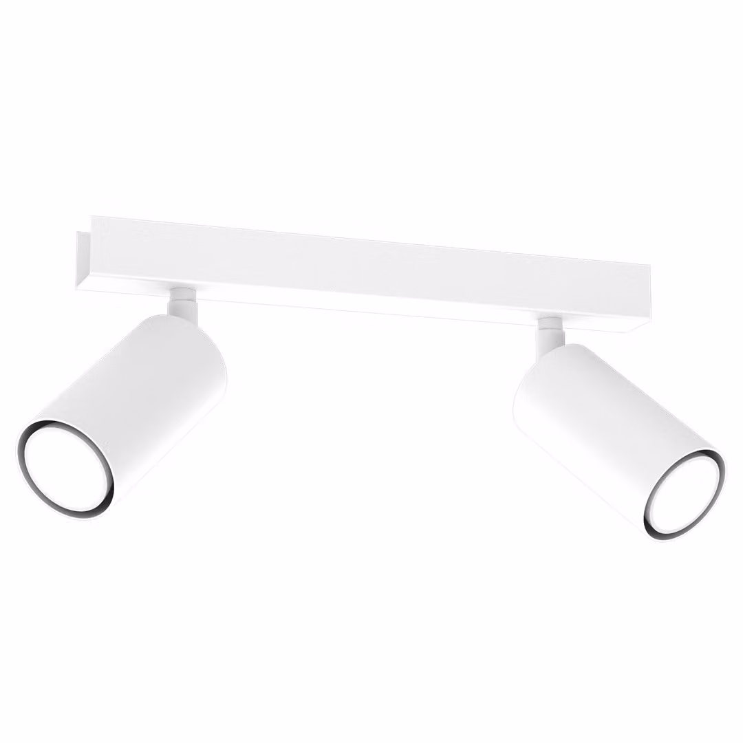 Lampada da soffitto HUDSON bianca 2xGU10x8W in metallo, dimensioni: 15,5x30x5,5 cm, IP20, Milagro