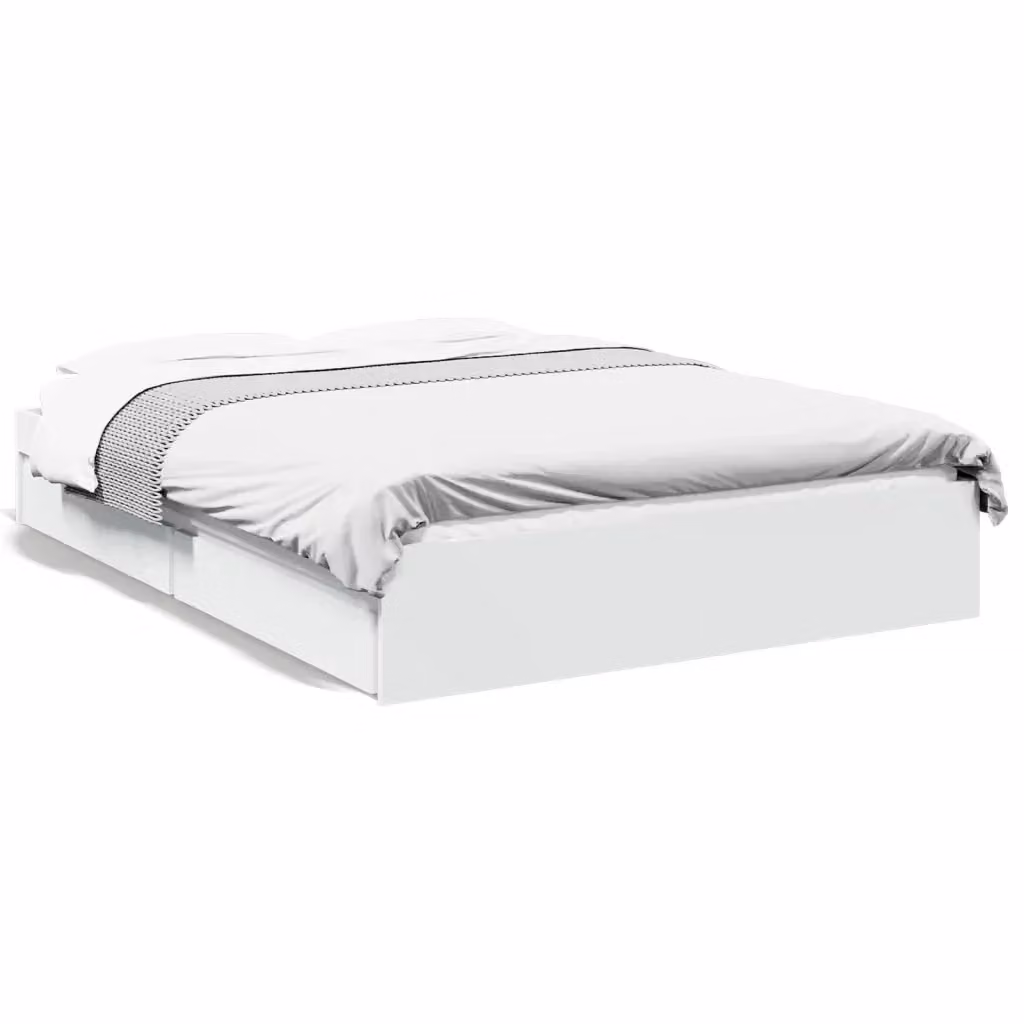 Letto con contenitore e cassetti vidaXL in legno bianco 140x200 cm – 2
