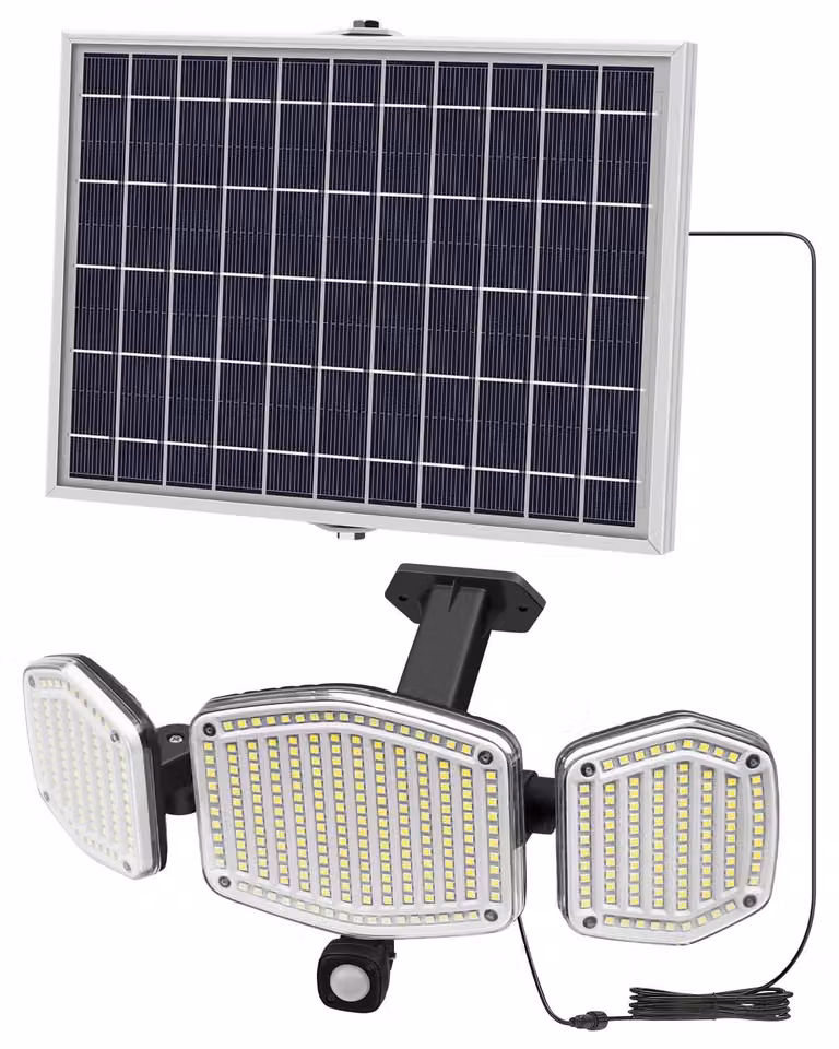 Lampada solare da esterno con 426 LED, 2800 lumen, grado di protezione IP65, sensore di movimento