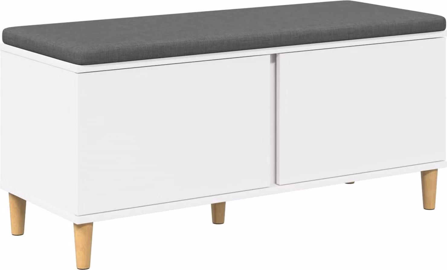 Panca per ingresso con cuscino Bianco 100 x 38 x 46 cm