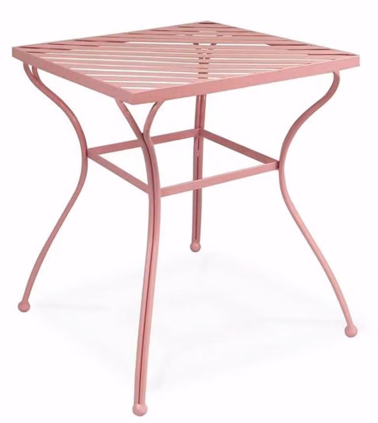 Casa Padrino Tavolo da giardino liberty rosa 55 x h. 65 cm - Mobili da giardino nostalgici