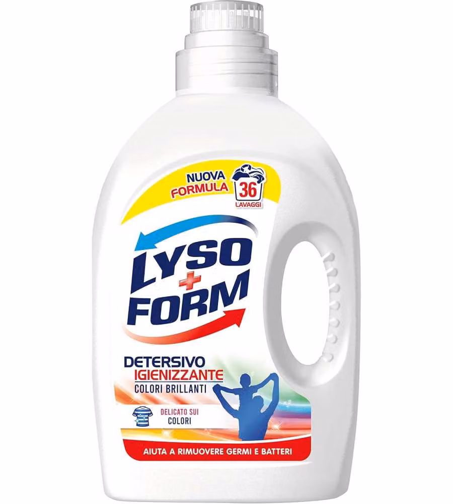 Lysoform Detersivo Liquido Igienizzante Colori Brillanti - 36 Lavaggi