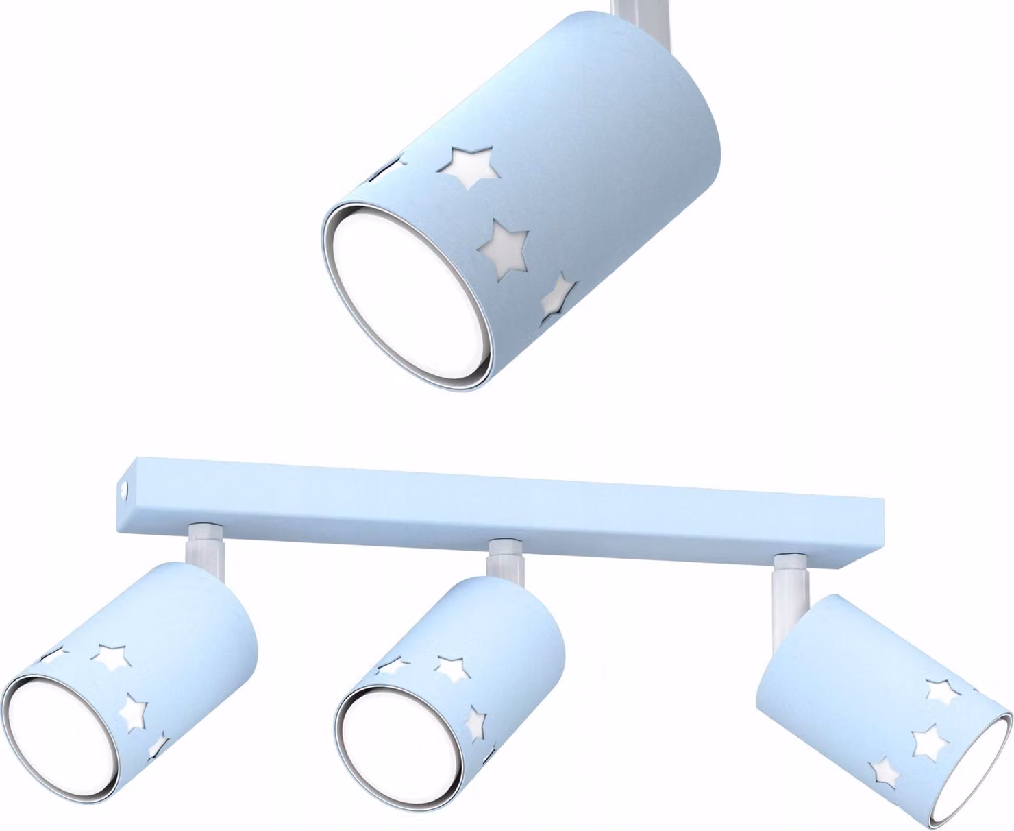 Lampada Da Tetto Per Bambini A Faretto Per Ragazzi Led Blu Con Stelle