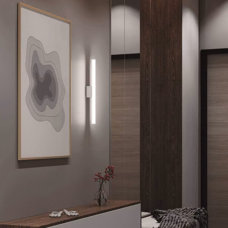 Top Light Applique da parete Lichtstange, dimmerabile, Bianco / Opale, Corridoio, Plastica, Design, Applique