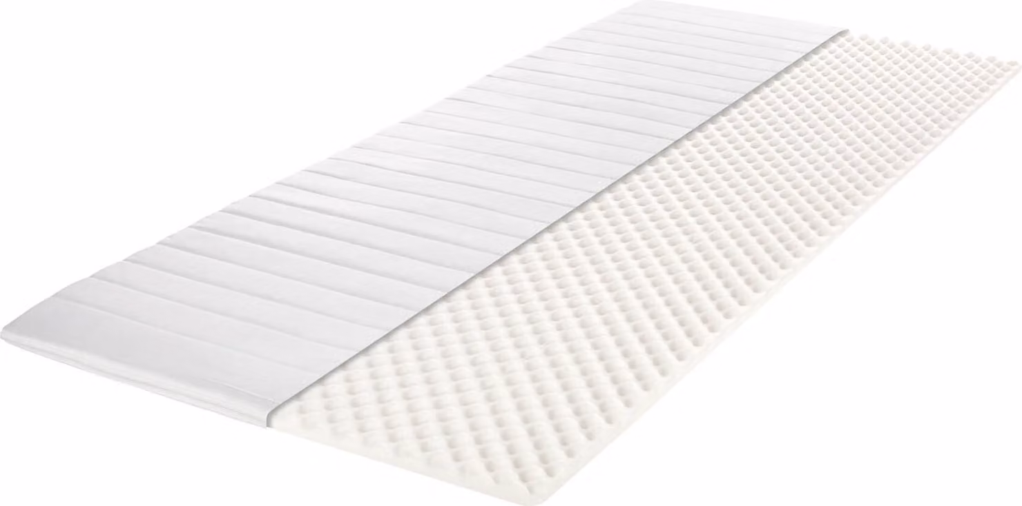 Topper in schiuma comfort 140x200 cm circa 100% poliestere microfibra bianco