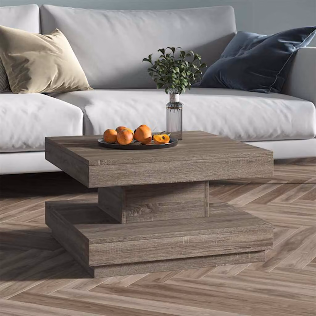 Tavolino da salotto moderno vidaXL in MDF grigio L/P/H: 60 x 60 x 35 cm