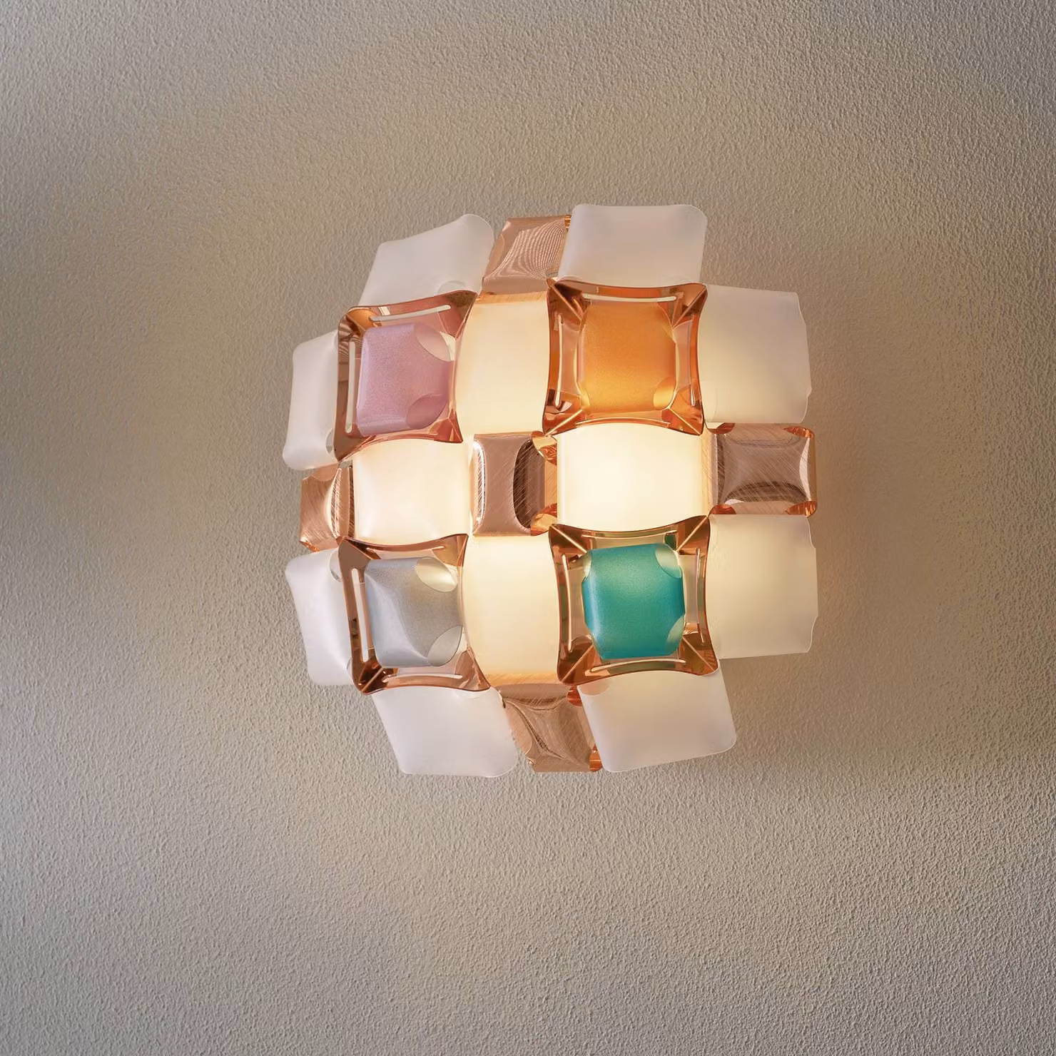 Slamp Applique da parete di design Mida, dimmerabile, Multicolore, Soggiorno / Sala da pranzo, Plastica, Design, Applique