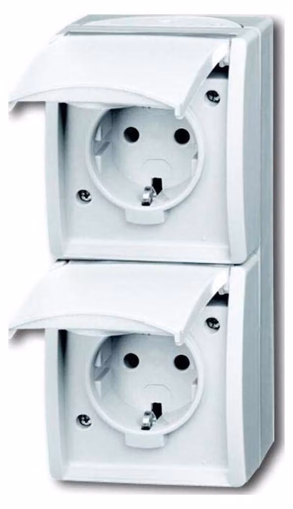 Busch Jaeger 20-02 EBW-54 Steckdose CEE 7/3 Weiß (2084-0-0722)