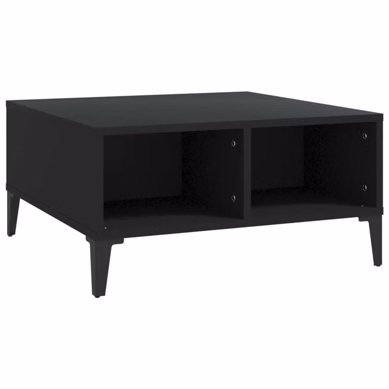 Tavolino da Salotto Nero 60x60x30 cm in Legno Multistrato