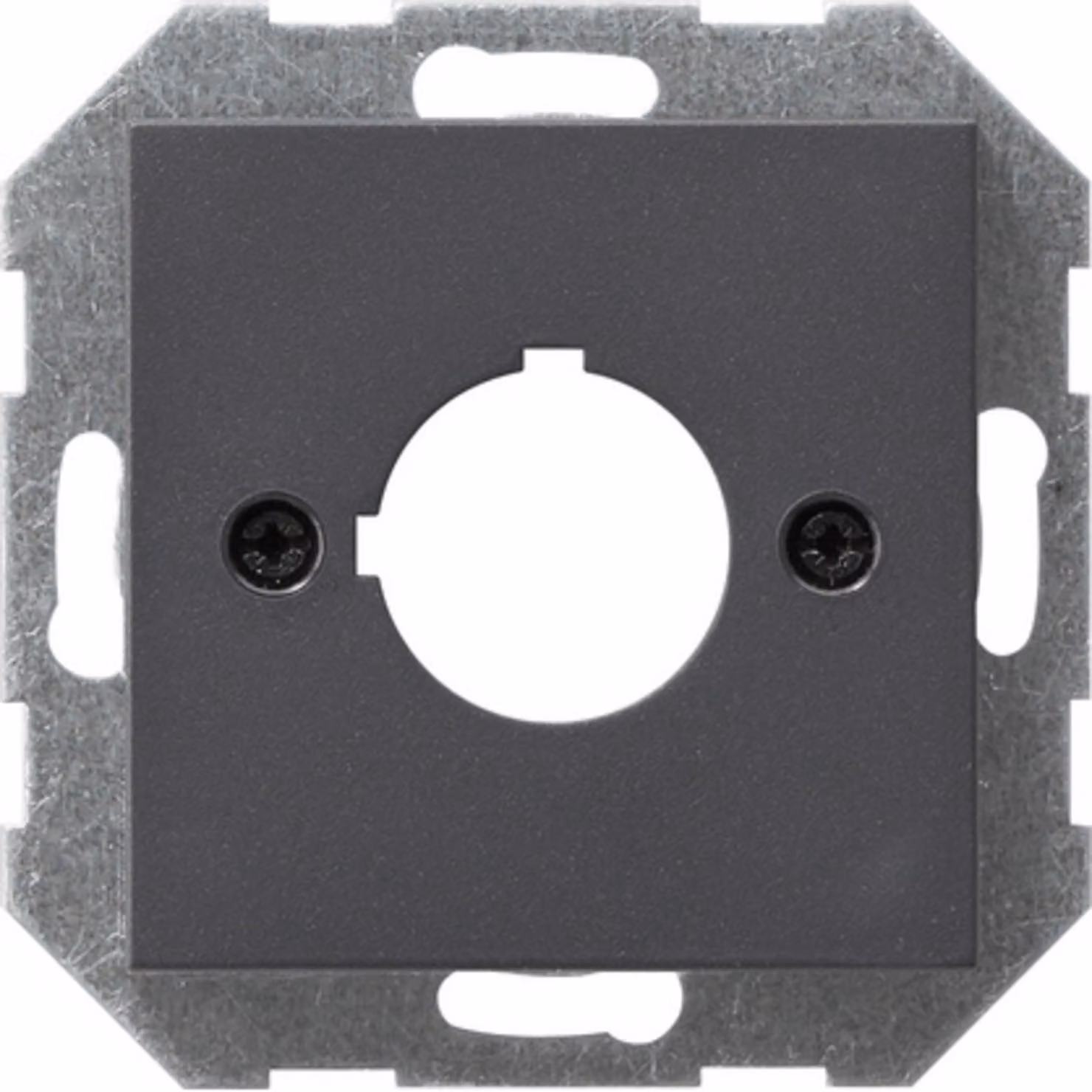 Gira 027228 Coperchio + anello di supporto per dispositivi con 22,5 mm System 55 antracite
