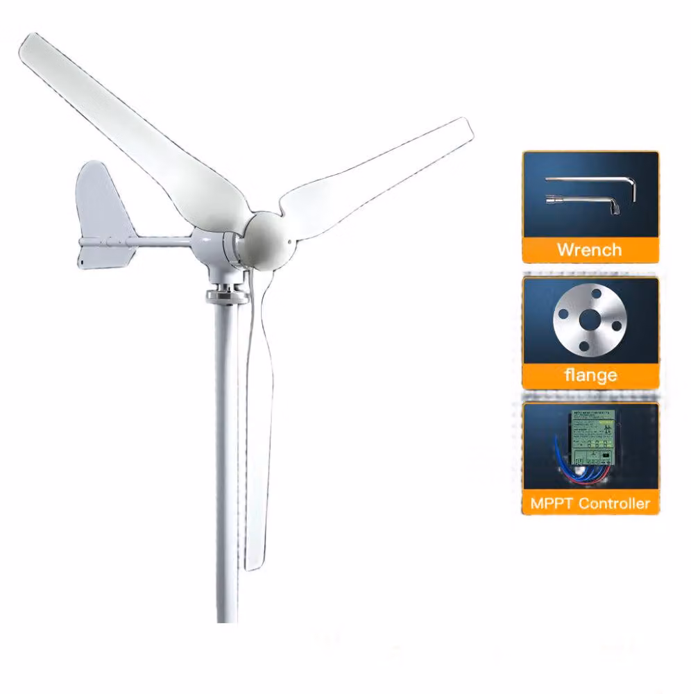 Turbina eolica - Generatore eolico - Turbina eolica - Energia sostenibile - Potenza: 3000W - Silenziosa e resistente alle intemperie - 12V