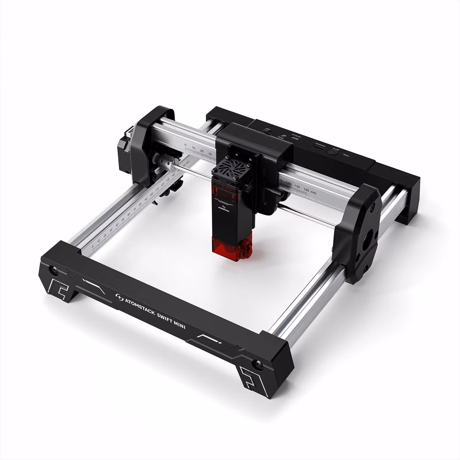 Incisore e tagliacarta laser a diodi portatile - Swift Mini - 3 W - Wi-Fi - 135 x 145 mm - Generatore di arte basato sull'intelligenza artificiale - Adatto per legno, pelle, Vetroceramica
