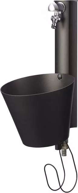 Fontana a Parete da Giardino con doppio Rubinetto Belfer 42/PRS Antracite