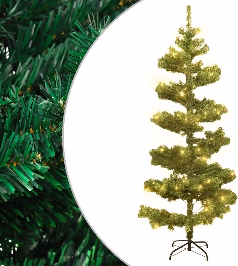 Maison Exclusive - Albero di Natale a spirale, illuminato e con supporto, colore verde, altezza 180 cm