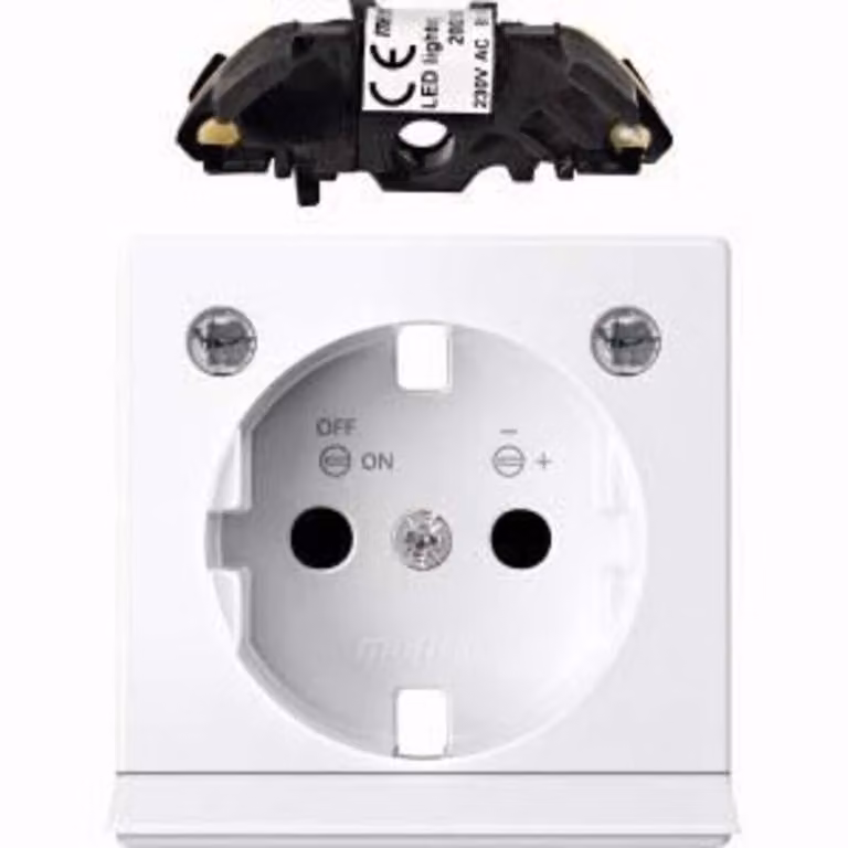 Set di espansione per illuminazione a LED per presa SCHUKO, bianco attivo lucido, Sistema M