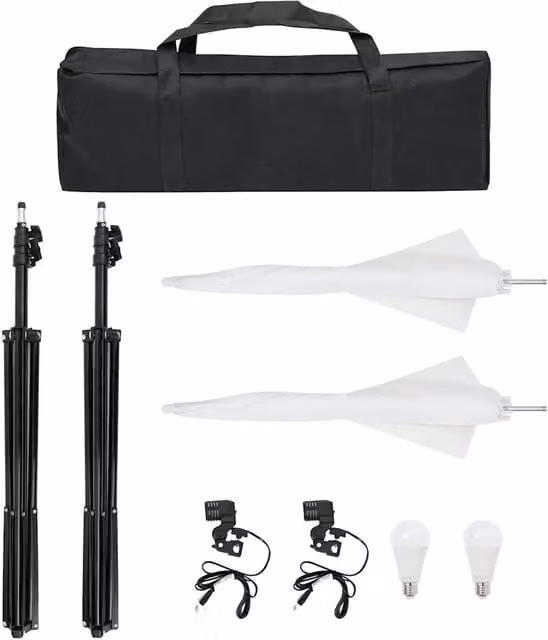 Kit per Studio Fotografico con Set Luci, Fondale e Riflettore CFW5750899