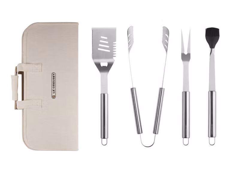 BBQ Utensili and Carry Bag Set da 4
