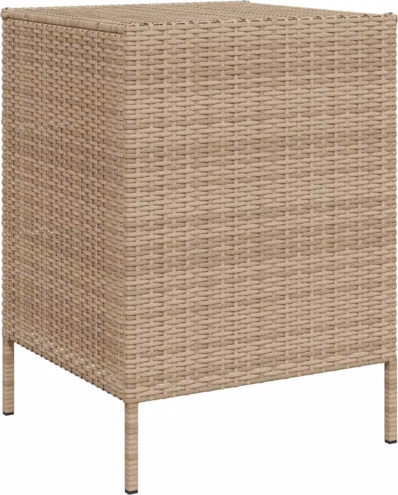 Armadietto Portaoggetti da Giardino Beige 55x59x80cm Polyrattan