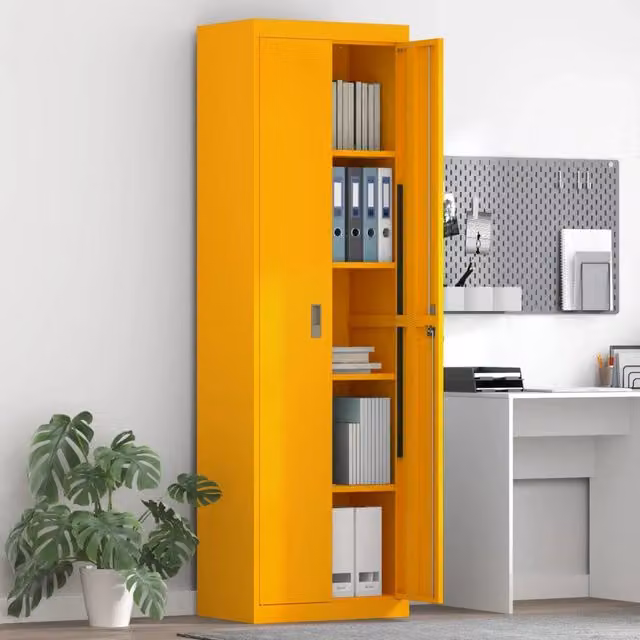 Armadio Giallo senape 60 x 40 x 200 cm Acciaio 3406205