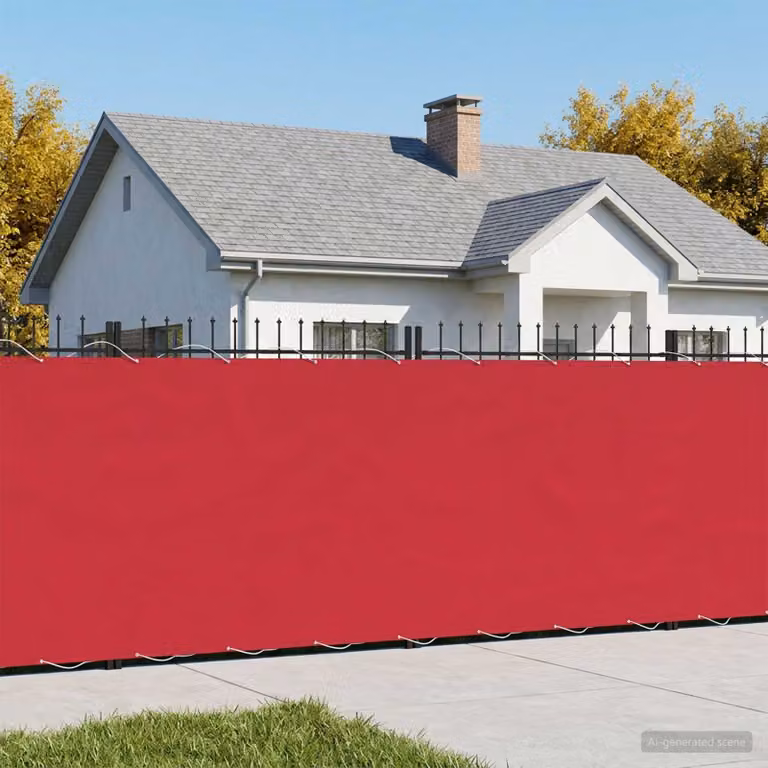 Schermo di privacy per balcone vidaXL in poliestere rosso, L: 800 cm, H: 150 cm