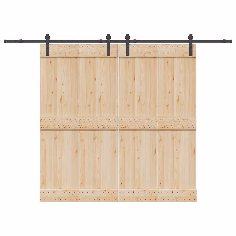 vidaXL Kit di Binari per Porte Scorrevoli in Acciaio Inox Nero Opaco