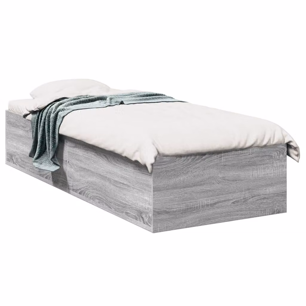 Giroletto vidaXL in legno multistrato grigio Sonoma, L/P: 90 x 200 cm