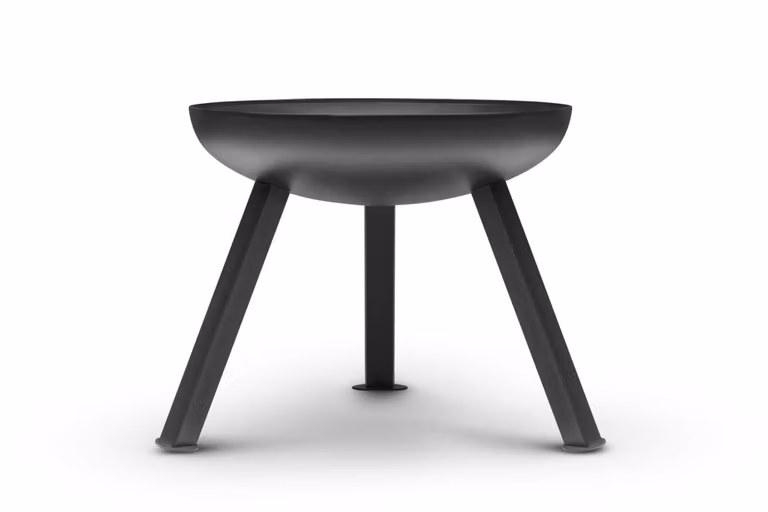 TheFavilla bomba di fuoco in acciaio nero (2,5 mm, verniciato a polvere) Pozzetto per giardino e terrazza, Ø 48 cm - 7 KG- Resistente alle intemperie
