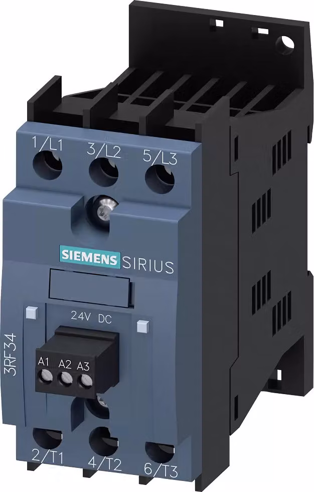 Contattore a semiconduttori Siemens 3RF3, trifase, AC53, 5,4 A, 48-480 V/24 V CC, 3RF34051BD04