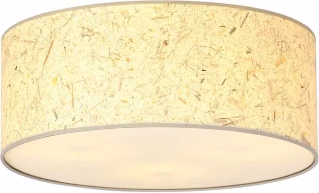 Plafoniera Minimalist Ladone Luceart-Classic con 3 Luci, Colore Bianco e Beige con Effetto Sughero