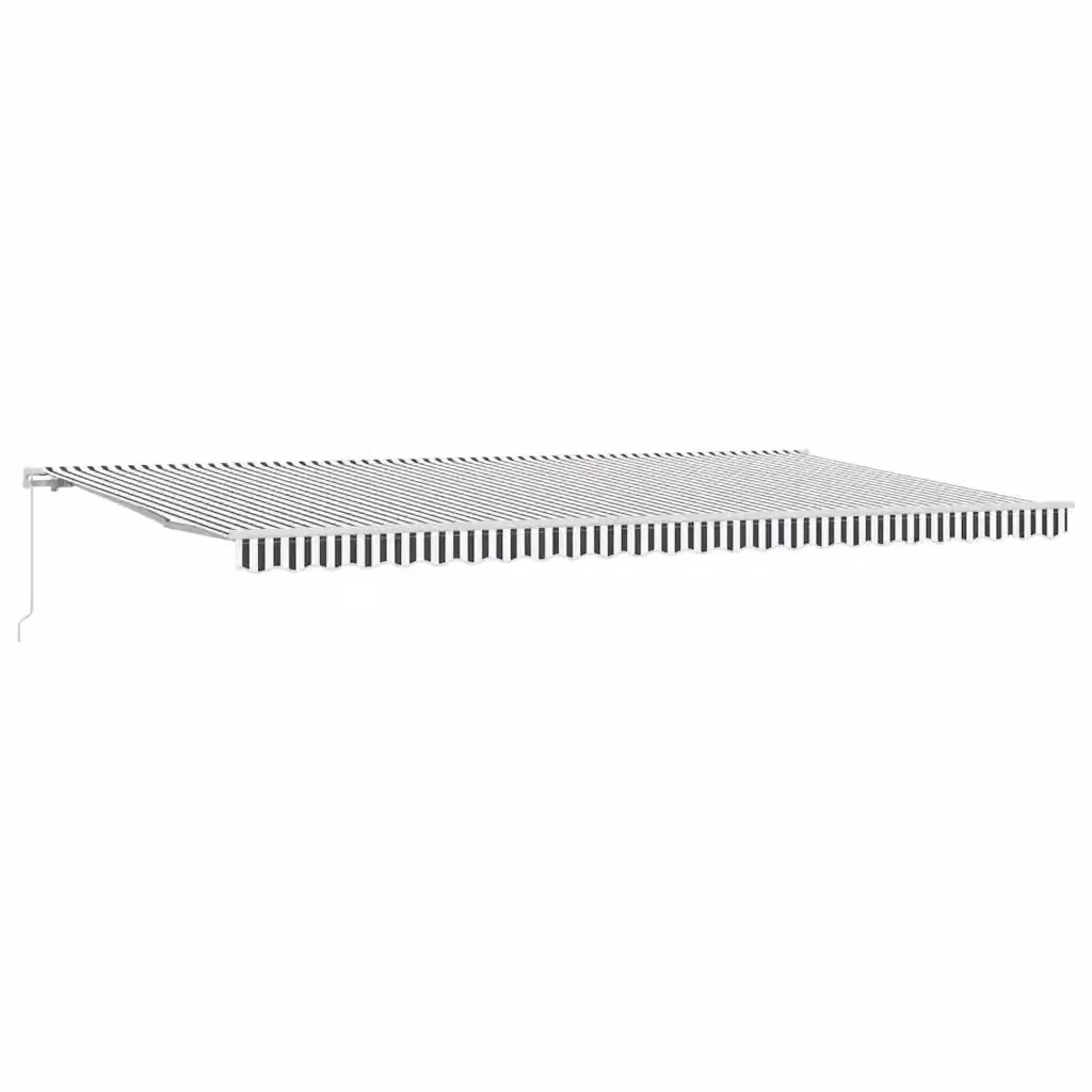 Tenda da sole retrattile manuale VIDAXL in alluminio e poliestere, antracite e bianco, L: 600 cm x P: 300 cm – 2