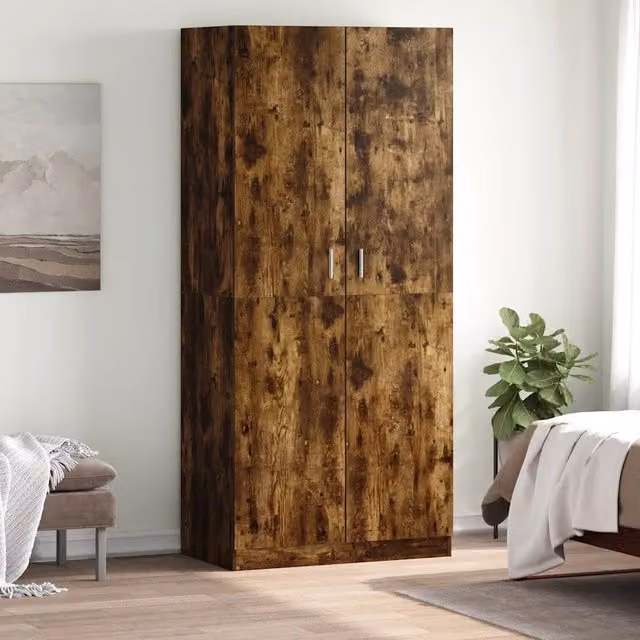 Armadio moderno vidaXL in legno rovere color marrone con ante a battente L/P/H: 90 x 52 x 200 cm – 1