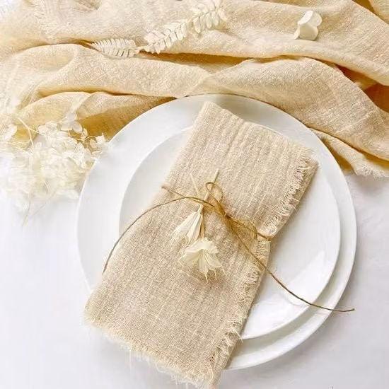 Set di 50 tovaglioli di cotone verde per decorazione da tavola festiva