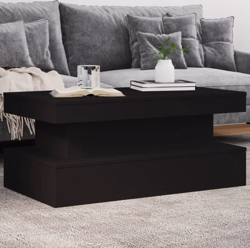 Maison Exclusive - Tavolino con luci LED Nero 90x50x40 cm