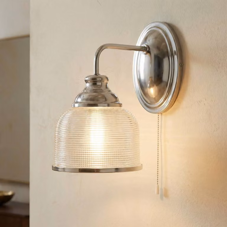 Searchlight Applique da parete Bistro II, dimmerabile, Alluminio / Grigio / Zincato, Soggiorno / Sala da pranzo, Metallo, Antico, Applique