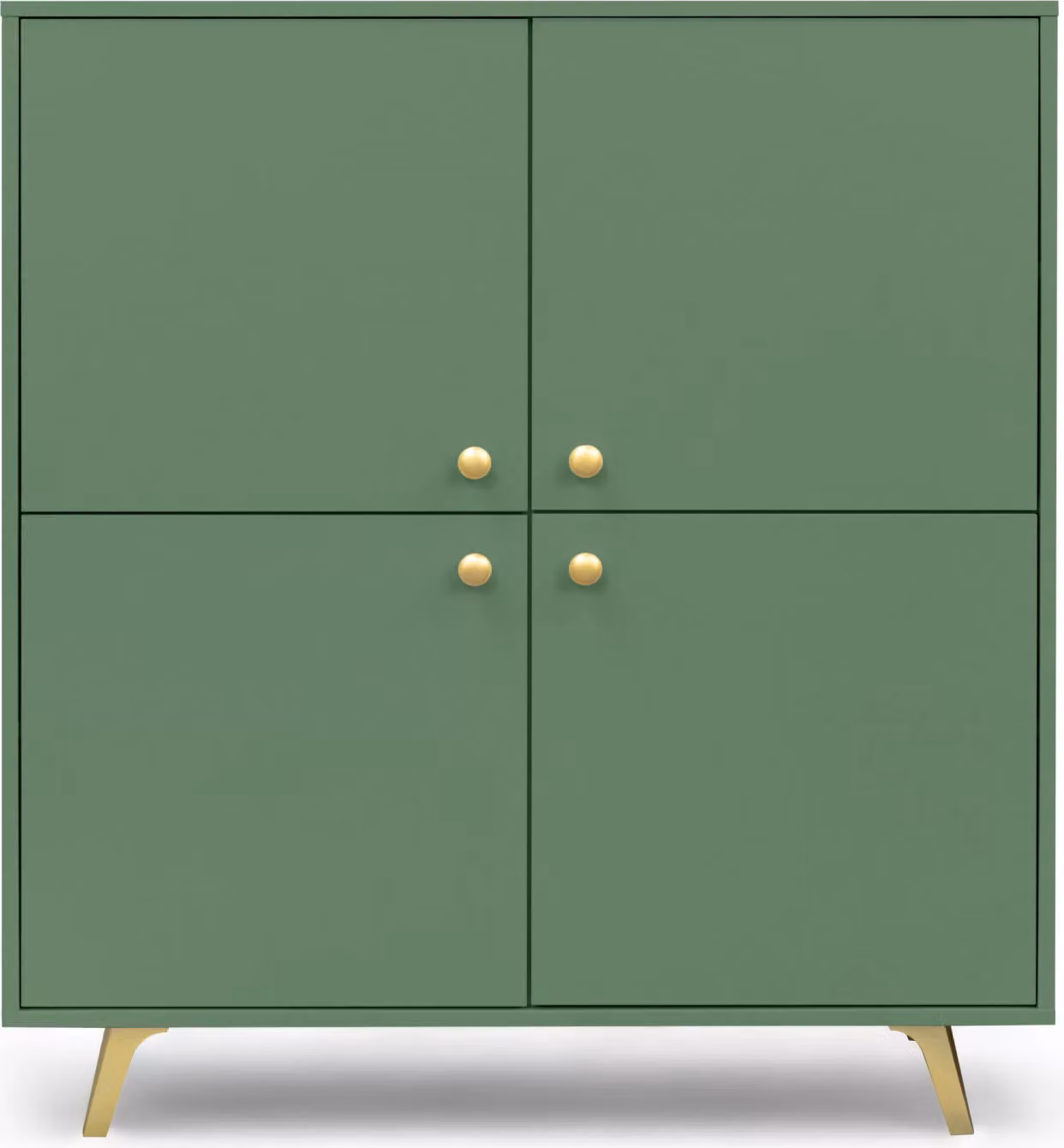 Cassettiera a quattro ante JOELE - verde