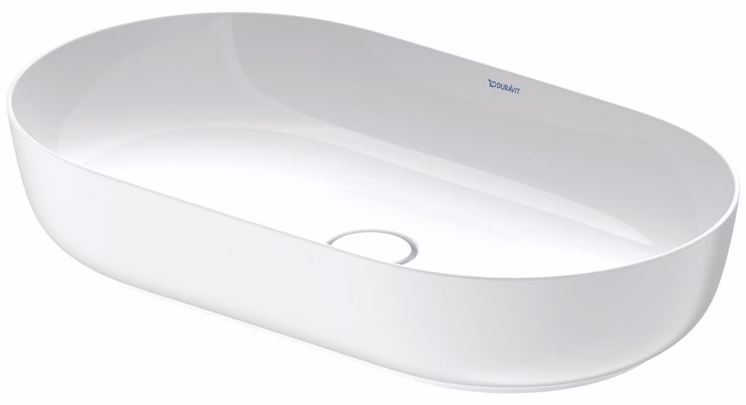 Duravit Luv vasque à poser 70x40cm, sans trop-plein, sans percement pour robinetterie, meulé, 03797026001, 03797026001