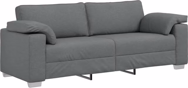 Divano | Divano da soggiorno | Sofa 3-Persone Grigio scuro 220 cm Tessuto