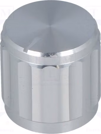 1 x Manopola rotante in alluminio, diametro albero: 6,35 mm, con indicatore, diametro totale: 15x15 mm. Manopole rotanti per macchinari