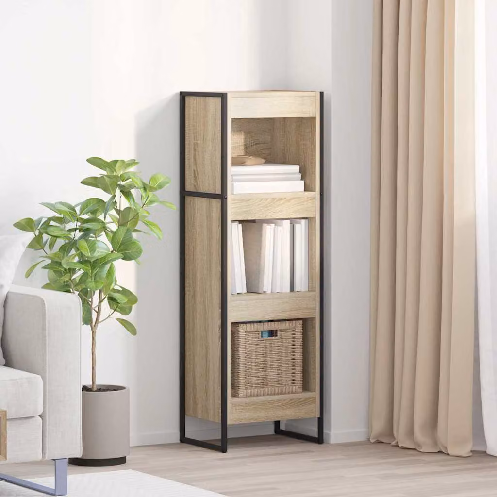 vidaXL Armadio per Libri in Stile Industrial, Colore Marrone e Beige, L/P/H: 40 x 30 x 121 cm