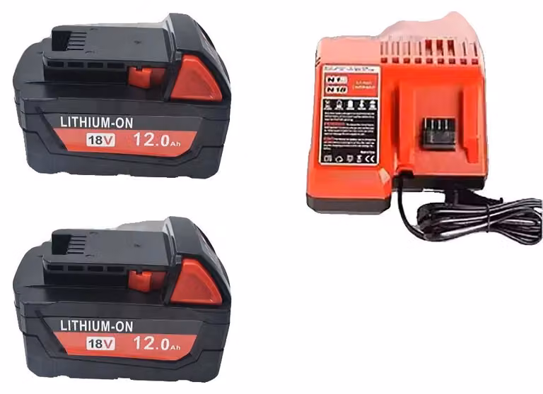 Batterie di ricambio, capacità 12000mAh, compatibili con gli utensili M18, 12.0AH, caricabatterie doppio (1)