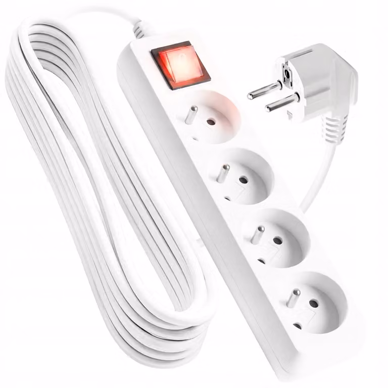 Cavo di prolunga Vayox VA0307-1.5 | 1,5M | 4 prese | interruttore | 10A | IP20 | bianco