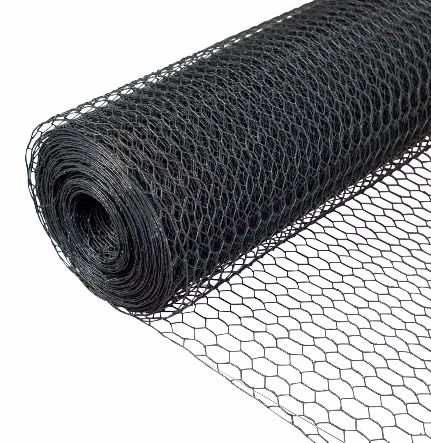 Recinzione a rete esagonale, altezza 100 cm, lunghezza 25 metri, realizzata in PVC grigio